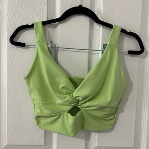 Halara lime green top